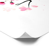 桜の花の絵 ポスター (角)