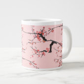 桜の花の芸術的なデザインの日本風コーヒーカップ ジャンボコーヒーマグカップ (正面右)