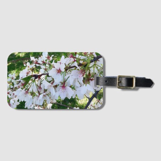 桜の花の荷物タグ ラゲッジタグ (正面横)
