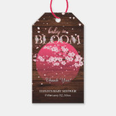 桜の花の赤ちゃんの咲く花 Rustic Baby in Bloom さくら ギフトタグ (正面)