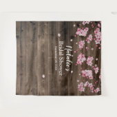 桜の花の農村の納屋の結婚前お披露目背景 タペストリー (正面(横))