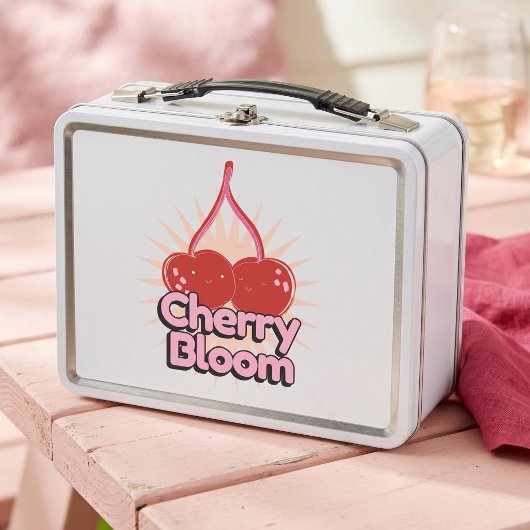 桜の花の金属製ランチボックス メタルランチボックス