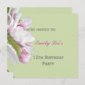 桜の花の パーティーへの招待状 招待状 (正面/裏面)