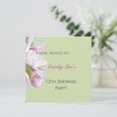 桜の花の パーティー招待状 招待状 (スタンド正面)