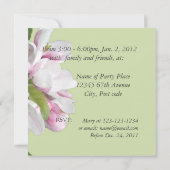 桜の花の パーティー招待状 招待状 (裏面)