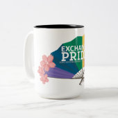 桜の花のPrideマグカップ ツートーンマグカップ (正面左)