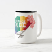 桜の花のPrideマグカップ ツートーンマグカップ (正面右)