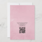 桜の花のQRコードRSVPウエディング 招待状 (裏面)