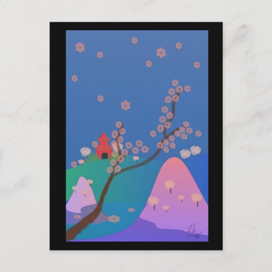 桜の花はがき ポストカード (正面)