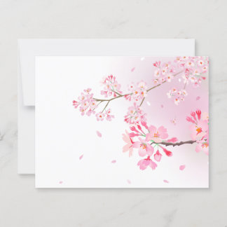 桜の花びらが舞う和風ポストカード＊春のご挨拶・季節の便りに ポストカード