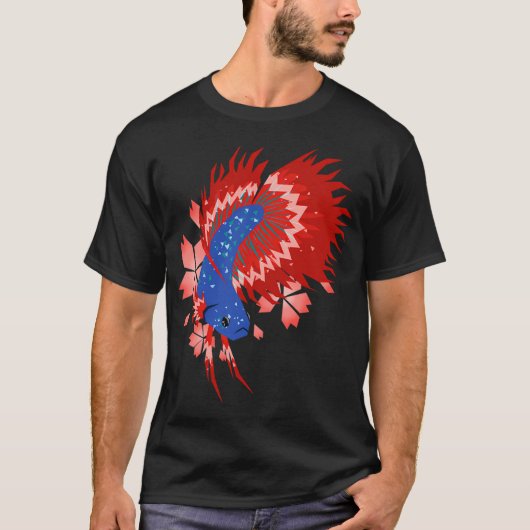 桜の花びらとクラウンテールベタ Tシャツ (正面)