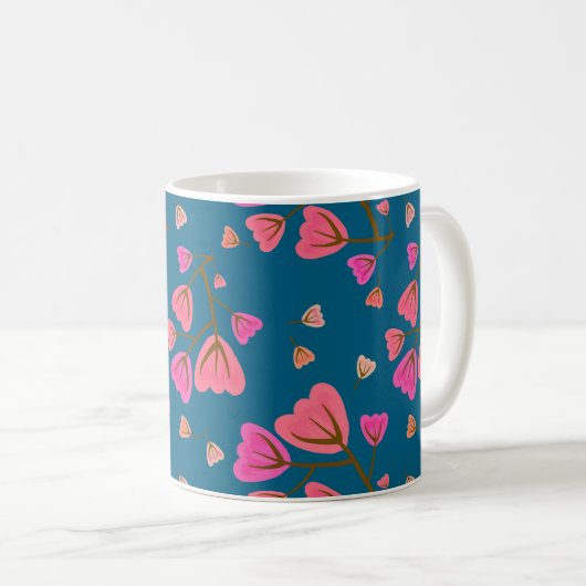 桜の花びらマグカップ コーヒーマグカップ (正面右)