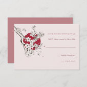 桜の花びら 出席カード 出欠カード (正面/裏面)