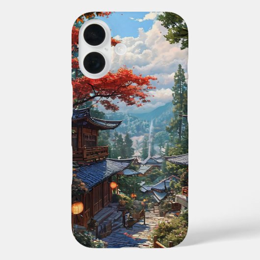 桜の花びら 静かな日本庭園 Case-Mate iPhoneケース (裏面)