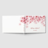 桜の花ピンクの白い結婚式 ゲストブック (全面)