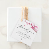 桜の花ピンクの蝶の感謝 フェイバータグ (インサイチュ)