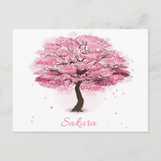 桜の花咲く木 ポストカード (正面)