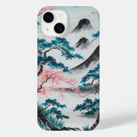 桜の花咲く枝と霧の峰 Case-Mate iPhoneケース (裏面)