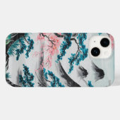 桜の花咲く枝と霧の峰 Case-Mate iPhoneケース (裏面 (横))