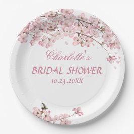 桜の花嫁シャワーパーティー紙皿 ペーパープレート