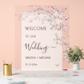 桜の花嫁入場透明ウェディングサイン アクリルサイン (ウェディング)
