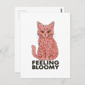 桜の花感じネコの膨張 ポストカード (正面/裏面)