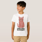 桜の花感じネコの膨張 Tシャツ (正面フル)