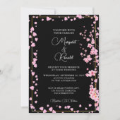 桜の花束 水彩 招待状 (正面)