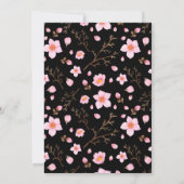 桜の花束 水彩 招待状 (裏面)