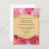 桜の花柄の結婚式招待状 招待状 (正面/裏面)