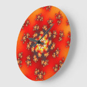 桜の花柄は時計を振りかけます ラージ壁時計 (傾斜)