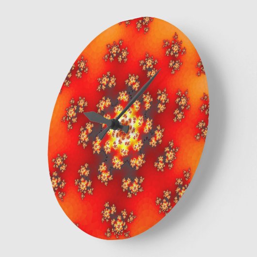 桜の花柄は時計を振りかけます ラージ壁時計 (傾斜)