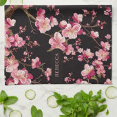 桜の花柄 キッチンタオル (折り畳み)