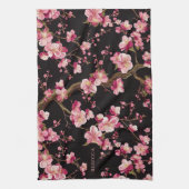 桜の花柄 キッチンタオル (縦)