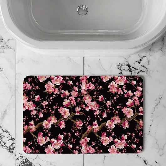 桜の花柄 バスマット