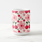 桜の花柄 ピンクの花 コーヒーマグカップ (中央)