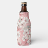 桜の花柄 ピンク  ボトルクーラー (ボトル正面)