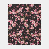 桜の花柄 フリースブランケット (正面)
