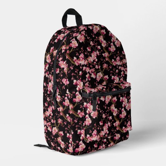 桜の花柄  プリントバックパック (裏面左端)