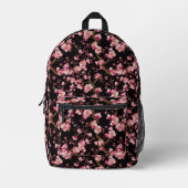 桜の花柄  プリントバックパック (正面)