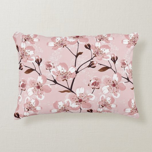 桜の花模様 アクセントクッション (正面)