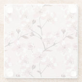 桜の花模様 ガラスコースター (裏面)