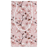 桜の花模様 スモールペーパーバッグ (正面)