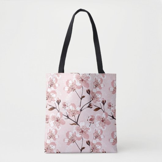 桜の花模様 トートバッグ (正面)