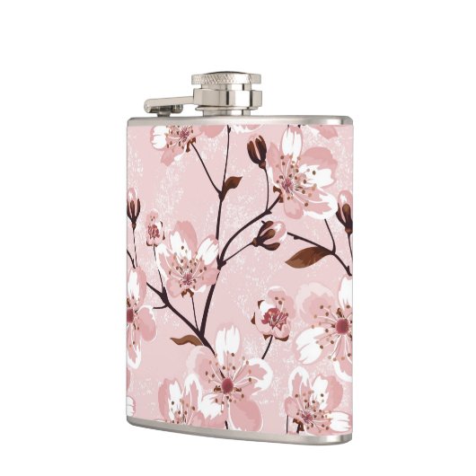 桜の花模様 フラスク (左)