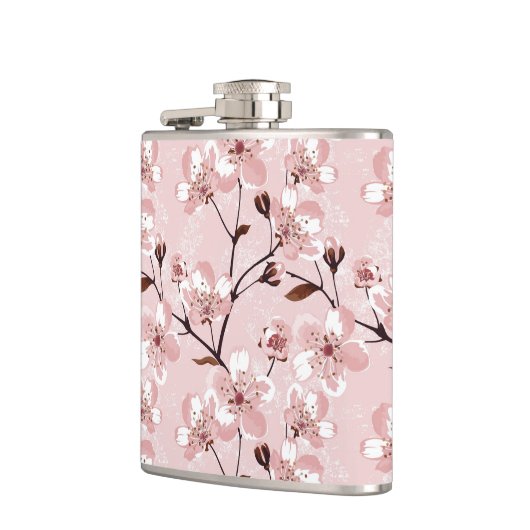 桜の花模様 フラスク (左)