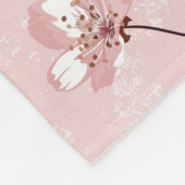 桜の花模様 フリースブランケット (角)