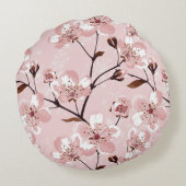 桜の花模様 ラウンドクッション (裏面)