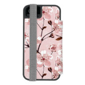 桜の花模様 INCIPIO iPhoneウォレットケース (フォリオ裏面)