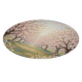 桜の花畑 春の風景 カッティングボード (角)